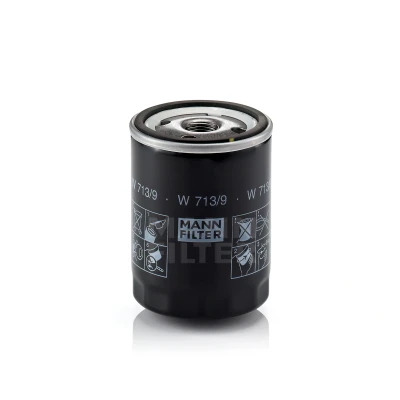 Image de MANN FILTER W 713/9 Filtre à huile 3/4 16 UNF avec deux clapets de non retour vissé LAND ROVER: Discovery 2, Defender SUV, Pick up