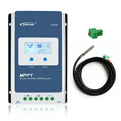 Image de Epever 10A MPPT Régulateur de charge solaire 12V 24V Auto commune négatif mise à la terre avec écran LCD Panneau pour gel Inondées scellé batterie au lithium