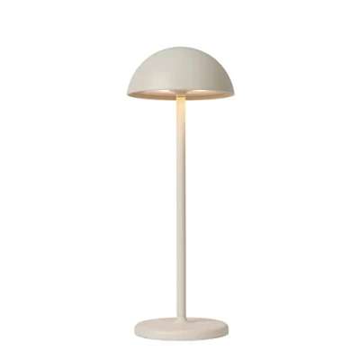 Image de Lucide JOY Lampe de table Extérieur Rechargeable Batterie Ø 12 cm LED Dim. 1x1,5W 3000K IP54 Blanc