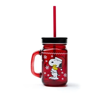 Image de Excelsa, Mug avec paille Peanuts, 0,5 l, verre 64693