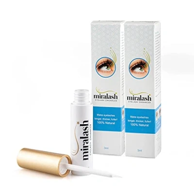 Image de MIRALASH Eyelash Conditioner 3ml, sérum pour cils allongeant les et favorisant leur croissance, longs épais de couleur foncée (2 pièces)