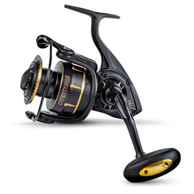 Image de Black Cat Moulinet de pêche Brutal Puissant Catextreme Force freinage : 14 kg 6 roulements à Billes Noir/Jaune 55