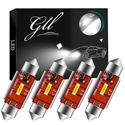 Image de GLL 39MM C5W LED Canbus CSP 1860 1SMD 650 Lumens Pour Feux de Voiture à Ampoules Plaque D&#039;immatriculation Lumière Stationnement Extérieur Coffre Dôme