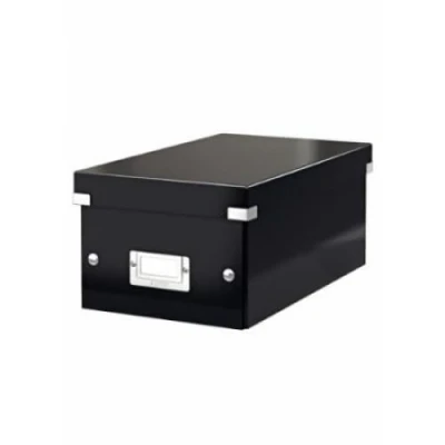 Image de Lot de 6 Boîte rangement Click &amp; Store Wow, format DVD, coloris noir
