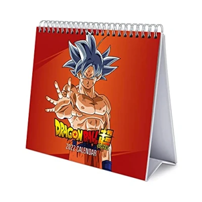 Image de Grupo Erik Calendrier De Bureau 2022 Dragon Ball Super 12 Mois, Janvier à Décembre 2022, 20x18x6,5 cm, 6 langues, Certifié FSC CS22019