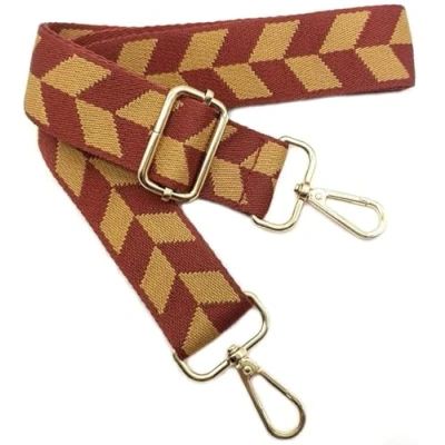 Image de Bandouliere de Rechange Reglable Rouge, Sangle Sac a Main Remplacement, Universelles mit Boucle Dore pour Femme à Main, Bandoulière Accessoires, *2