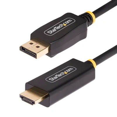 Image de StarTech.com 3.3ft (1m) DisplayPort to HDMI Adapter Cable, 4K 60Hz with HDR, DP 2.0b, Active Video Converter, De