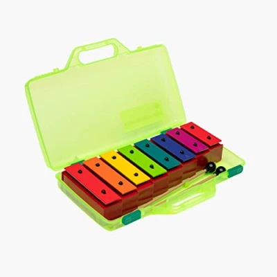 Image de FUZEAU 8288 Mini métallonotes 8 Lames Métal 1 Couleur = Note Dès 3 ans Livré dans une Mallette avec 2 Mailloches Léger et Facile à Transporter