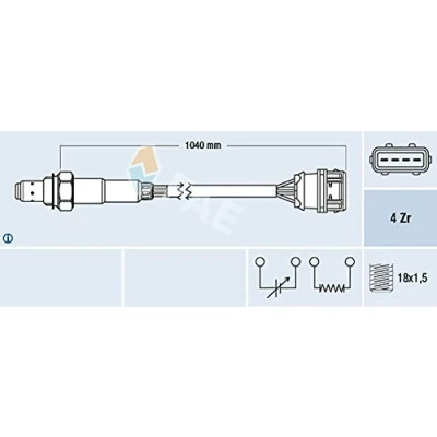 Image de FAE 77373 Sonde lambda de régulation VOLVO: V40 Break, S40 I