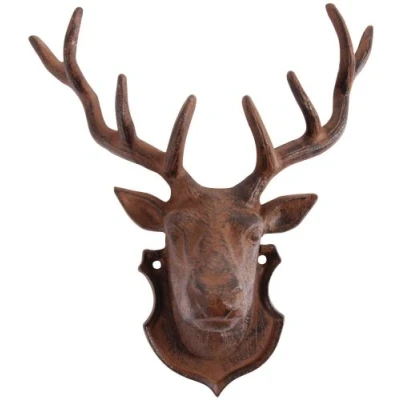 Image de Esschert Design DB44 Décoration Murale cerf Fourmi Marron 23,6 x 21,6 8,9 cm