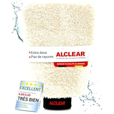 Image de Gant en microfibre ALCLEAR 950013WH pour le lavage de voiture avec shampooing : mieux qu’une éponge voiture, une toile polissage ou un chiffon ; la moto.