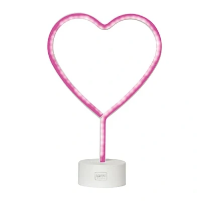 Image de Legami Led Neon Effect Lamp, It&#039;s a Sign, H 30,5 cm, Heart Theme, Dual Power, USB Cable (Included) or Batteries (not Included), Table Multicolour Light