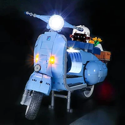 Image de YEABRICKS LED Lumière pour Lego 10298 Creator Vespa 125 Modèle de Blocs Construction (Ensemble Non Inclus)