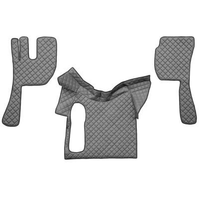 Image de F CORE FL13 GRAY Ensemble de tapis sol Similicuir avant 3 gris Sur mesure