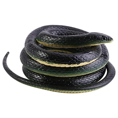 Image de Focket Serpent en Caoutchouc, 130 cm de Long réaliste Souple Caoutchouc Jardin Accessoires drôle Blague Jouet comme Grand pour Vos Amis