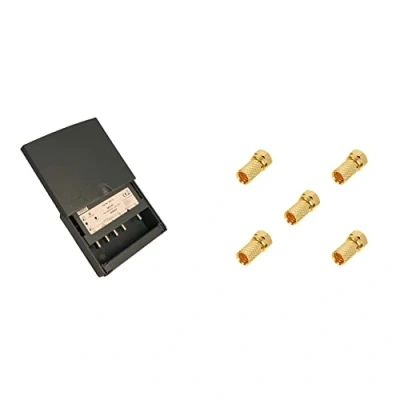 Image de HDME Coupleur UHF FM Dab Sat MFC 401 Etanche + 5 fiches F 4 Entrées, 1 Sortie, Terrestre &amp; Satellite, Filtre LTE 700