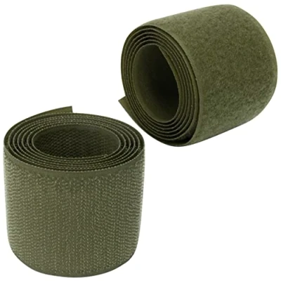 Image de AERZETIX C66005 Bande/rouleau de scratch 50 mm 1 mètre auto agrippant organisateur/serre câbles ruban sac vêtement attache sangle couleur: vert cèdre en polyamide et polyester