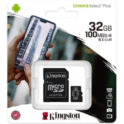 Image de Kingston Canvas Select Plus microSDHC 32GB + SD Adaptateur