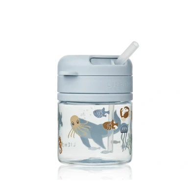 Image de Liewood Pavia Straw CUP Unisex Biberon pour enfants, Taille: One Size, Sea creature/sandy