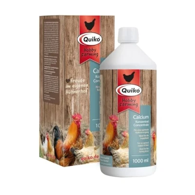 Image de Quiko Hobby Farming Calcium Concentré 1000ml pour Poules, cailles &amp; volailles Apport Optimal de calcaire Idéal la Phase Ponte