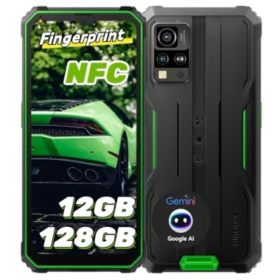 Image de Blackview BV4800 Pro Téléphone Portable Incassable, Android 14 Smartphone Octa Core 12Go+128Go, Écran 6.56&#039;&#039;HD+, 5180mAh, 16MP+8MP, NFC,3 Slot/GPS/OTG/Fingerprint/2Ans Garantie