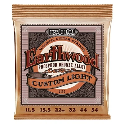 Image de Ernie Ball Earthwood Custom Light Phosphor Bronze Acoustic Guitar Strings 11.5 54 Gauge