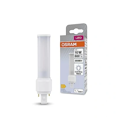 Image de OSRAM Dulux LED D10 EM, G24D 1, 5W, 600LM, 4000K, éclairage ciblé grâce au capuchon d&#039;extrémité rotatif, remplacement de pour les lampes lumineuses compactes classiques avec 1 base