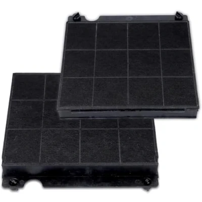 Image de Lot de 2 filtres à charbon actif compatibles avec AEG Electrolux 9029793818 Whirlpool 484000008575 CHF151 Elica E3CFE15 AMC027 Mod.15 F003333 F00418SE pour hotte aspirante