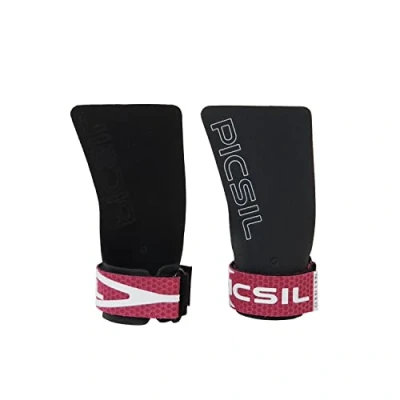 Image de PICSIL Golden Eagle Maniques sans Trous, Gants pour l’Haltérophilie, WODs, Gymnastique, Empêche Les Ampoules et des Déchirures, Meilleure Rétention de Magnésium (G (XS/S/M), Violet)