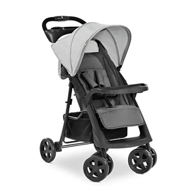 Image de hauck Poussette Compacte Citadine Shopper Neo II, Pliable d&#039;une Main, de la Naissance à 22 kg, Dossier Inclinable, Inclus 2 Porte Gobelet, Grand Panier Jusqu&#039;à 3 Gris