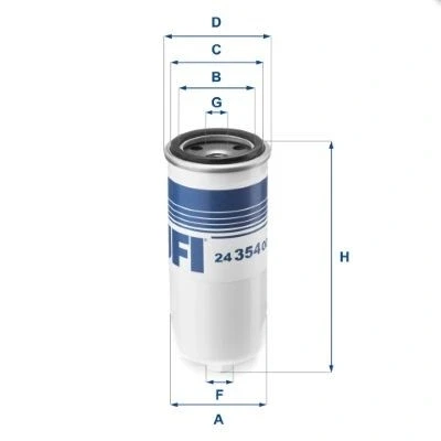 Image de UFI 25.166.00 Filtre à huile Cartouche filtrante HYUNDAI: Tucson, SANTA FE 2, ix35, KIA: Sportage IV, III, SORENTO 2