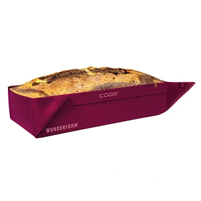 Image de coox Wunderform Basic M Moule à cake pliable en silicone sans BPA Rouge foncé