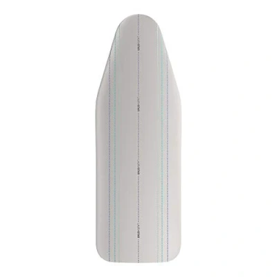 Image de Laurastar Housse Universalcover Gris Clair, Universelle pour Table à Repasser, 131cm x 55cm, 100% Coton, Lignes Graphiques, Repère de Pliage, Clip Serrage, Montage Rapide, Lavable en Machine