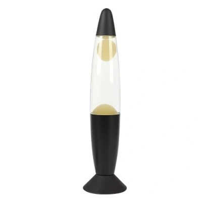 Image de I TOTAL® Lampe à lave LED avec résistance chauffe cire, sans ampoule (CHANGE COULEURS RGB BASE NOIRE)
