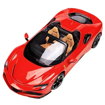 Image de HTLNUZD 1:18 Bburago 2022 SF90 Spider Convertible Simulation 1/18 Voiture statique en alliage moulé sous pression Véhicules de collection Modèle cadeau