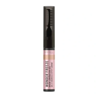 Image de Rimmel Wonder&#039;Freeze Brow Gel de plastification 002 Blond, Sculpt Shape Set Brows One, Tenue toute la journée, sans écailles, sourcils naturellement moelleux, double peigne et pinceau, résistant aux