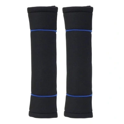Image de CARPOINT 1421510 Coussinet de ceinture noir, Bleu Polyester