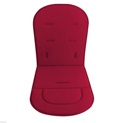 Image de Doublures de poussette, coussin coton mousse tapis poussette bébé/voiture (rouge)