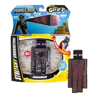 Image de Heroes of Goo Jit Zu Personnage élastique Minecraft, Collectionne l&#039;Enderman et la Perle de l&#039;Ender, Substance visqueuse Unique avec éléments cachés à l&#039;intérieur, Étire Le jusqu&#039;à 3 Fois sa Taille