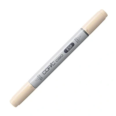 Image de COPIC Ciao E50, Egg Shell, marqueur twin avec une pointe moyenne et pinceau