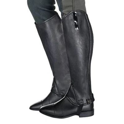 Image de HKM Chaps Elastic Noir