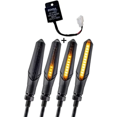 Image de 2 Pcs ECE LED Moto Clignotants Indicateur Universel s Lumière Jaune avec SMD