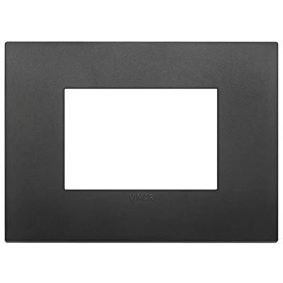 Image de Vimar 19653.71 Arké Plaque Classic 3 modules, technopolymère, noir