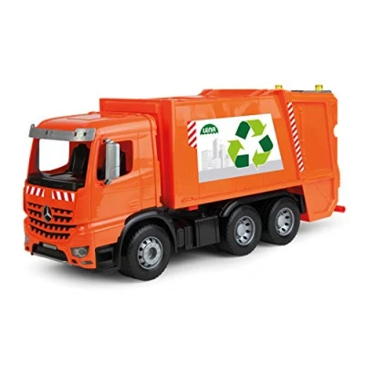 Image de Lena 04614 Worxx Camion Poubelle Mercedes Benz Arocs, Voiture Jouet env. 53 cm, véhicule Utilitaire pour Enfants à partir de 3 Ans, Robuste avec 2 poubelles