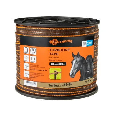 Image de Ruban TurboLine 20mm terra, 200m, Gallagher Convient aux l&#039;élevage d&#039;animaux