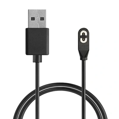 Image de kwmobile Câble USB Compatible avec AfterShokz Aeropex AS800 / OpenComm ASC100SG Rechange Chargeur Fitness Tracker Montre connectée Noir