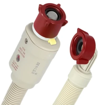 Image de Kenekos tuyau d&#039;arrivée d&#039;eau sécurité Aquastop 2,5 m, 3/4 pouce, max. 90C, soupape de + filtre à saletés pour lave linge et vaisselle, inclus