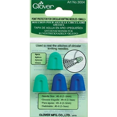 Image de Clover bouchon pour aiguille circulaire, Blanc, OS