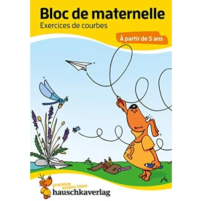 Image de Bloc d&#039;activités préscolaires à partir de 5 ans pour garçons et filles, livre garcon 4 J&#039;apprends tracer formes boucles courbes lignes, ... devinettes coloré L&#039;apprentissage ludique
