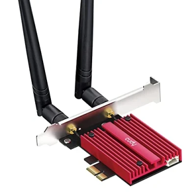 Image de Cudy WiFi 7 BE9300 WE9300 Carte PCIe pour PC, Adaptateur sans Fil tri Bande 6 GHz, chipset Intel BE200, Bluetooth 5.4, WPA3, Installation Facile
